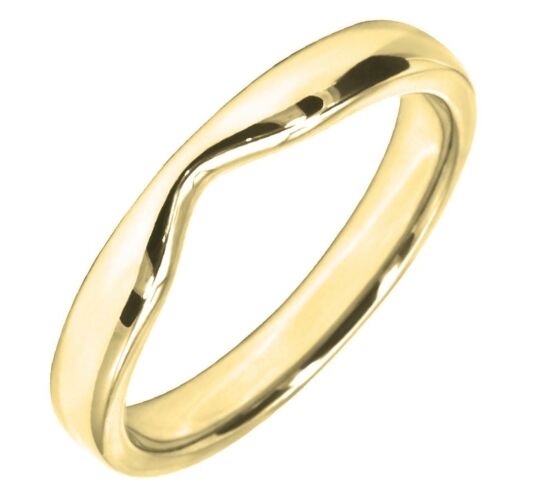 3.25mm Shaped Wedding Ring | W575